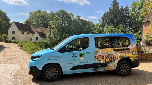 Flatford's new accessible vehicle at the 'The Hay Wain' view